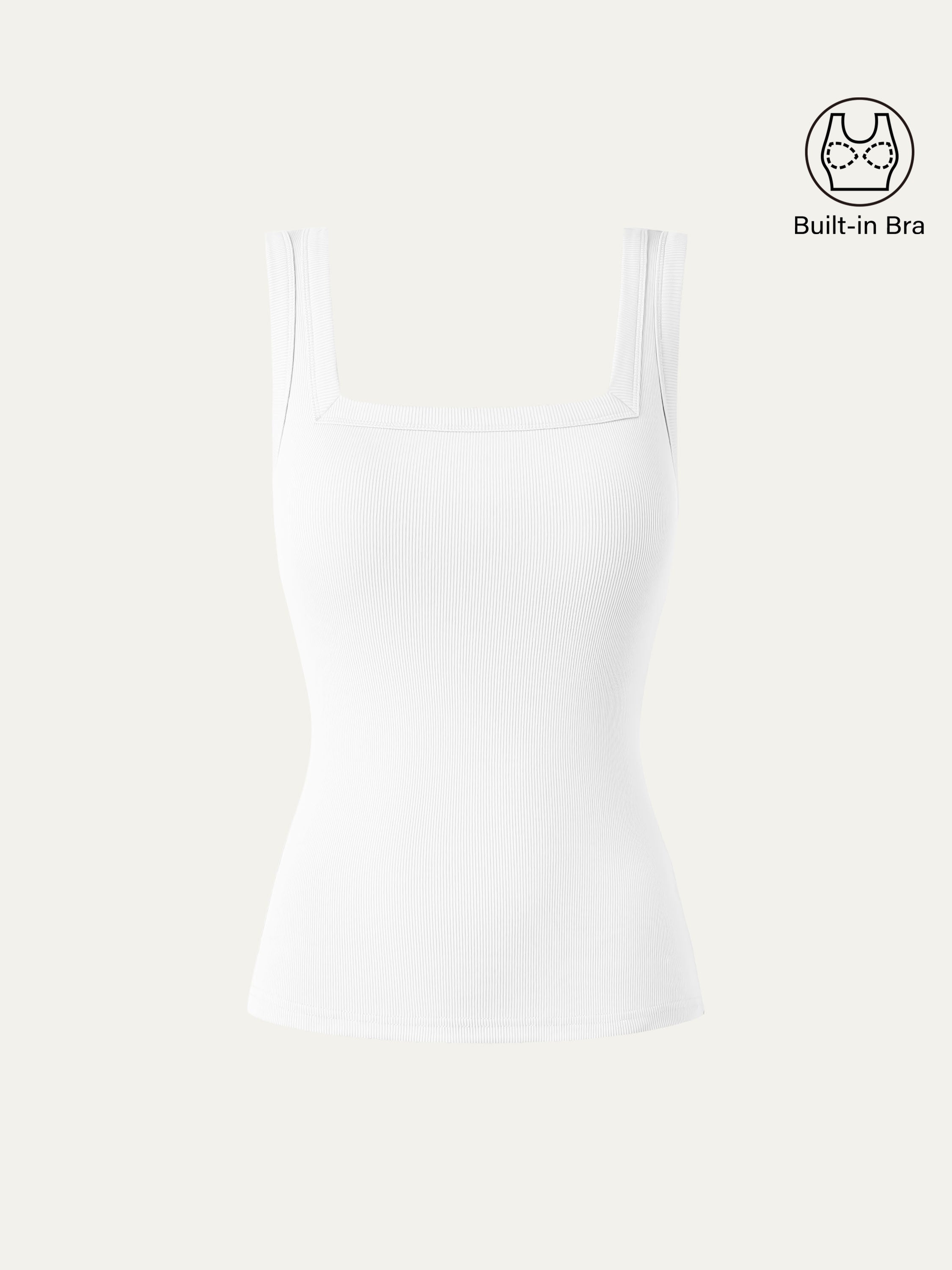 Slinky Square Open-Back Bra Tank Top