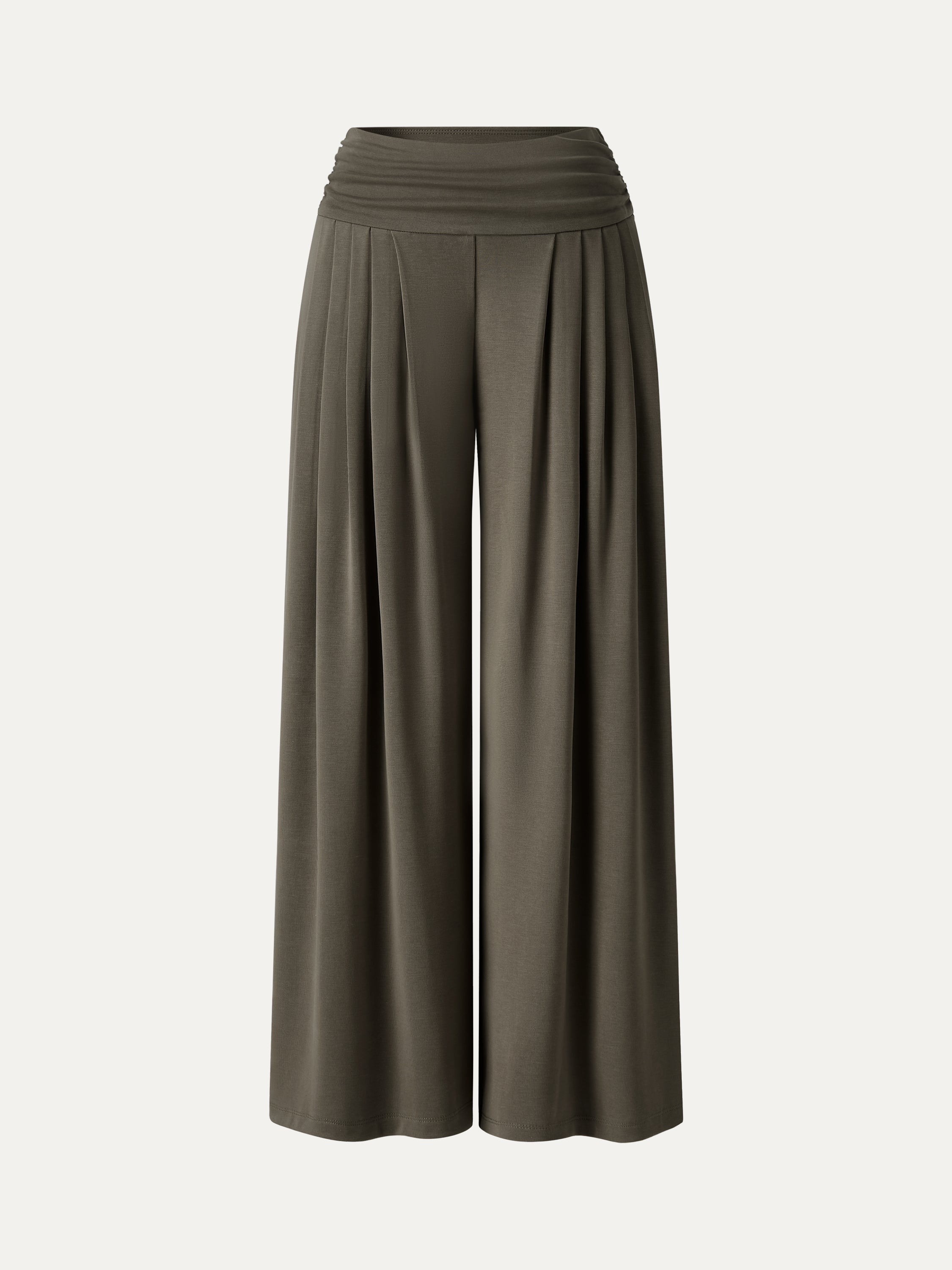Sandwashed Super Flowy Tucked Palazzo Pant with Pockets