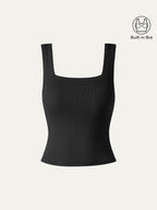 Slinky Square Open-Back Bra Tank Top