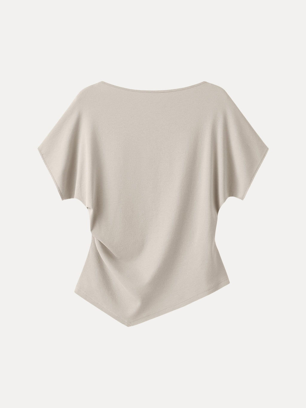 Cotton Lyocell Boatneck Angled Summer Tee