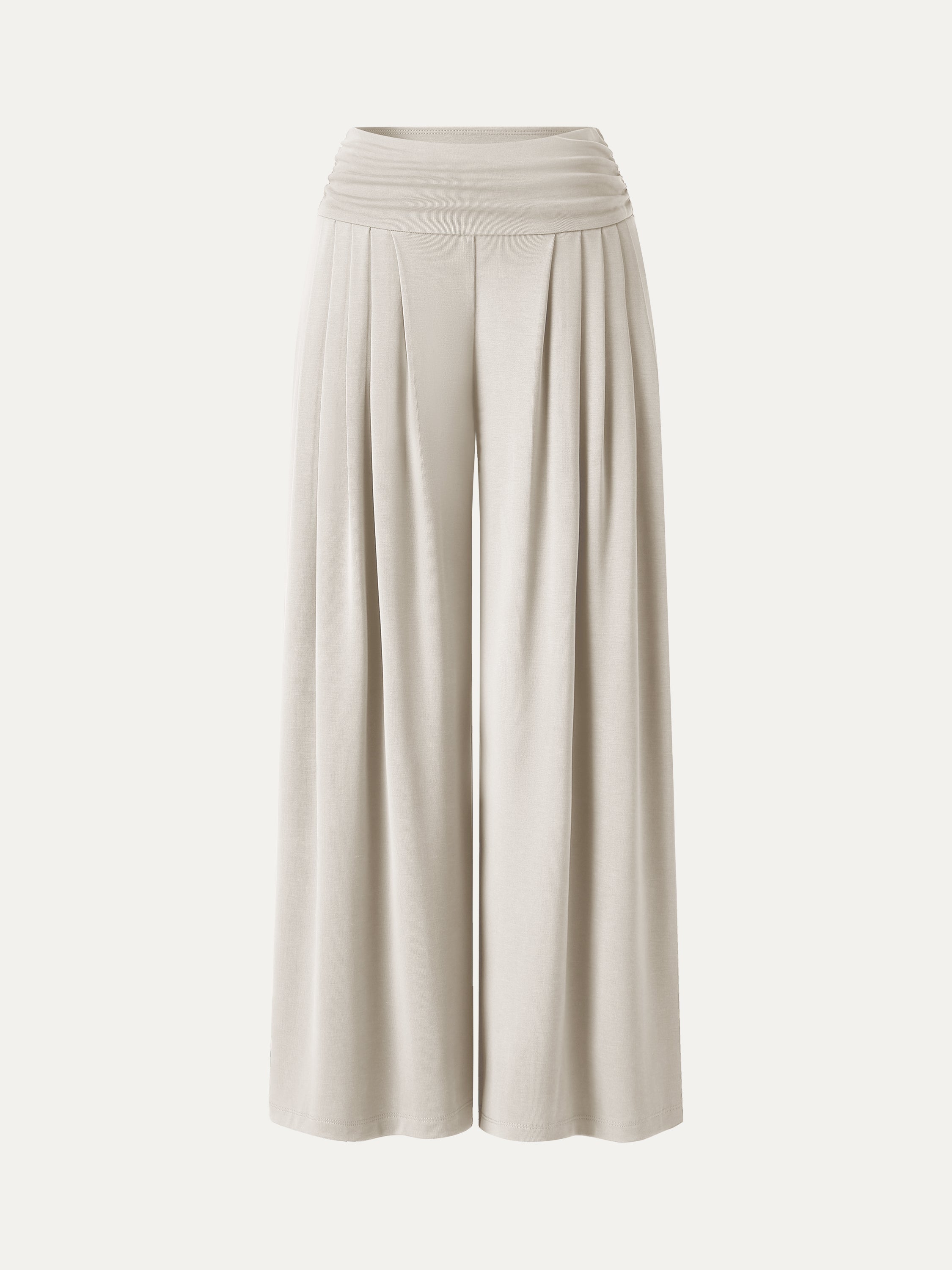 Sandwashed Super Flowy Tucked Palazzo Pant with Pockets