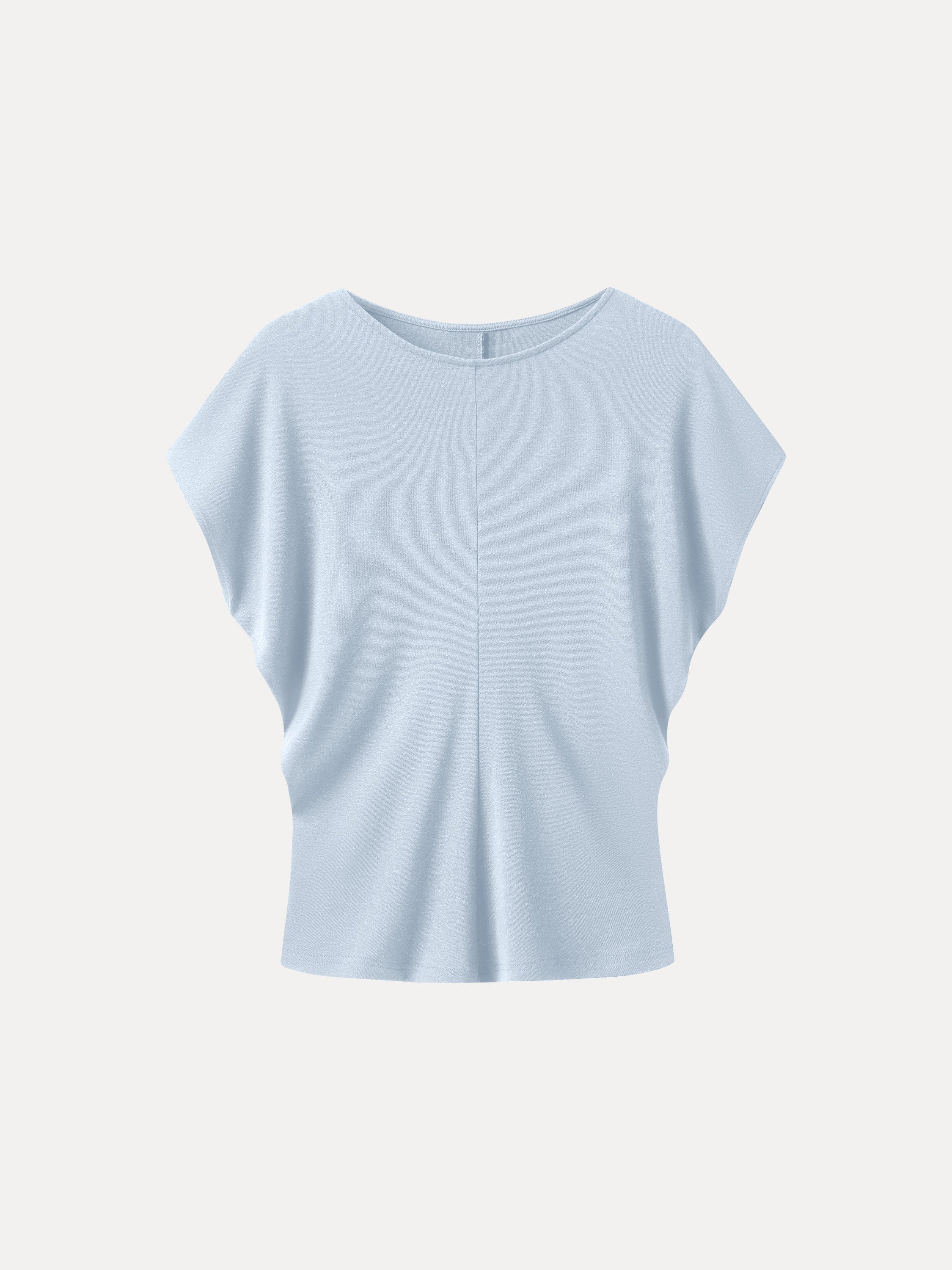 Linen-Blend Round Neck Relaxed Summer Top