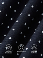2Pcs Set Boatneck Flutter Sleeves Polka Dot Top & A-Line Flare Skirt Limited Edition