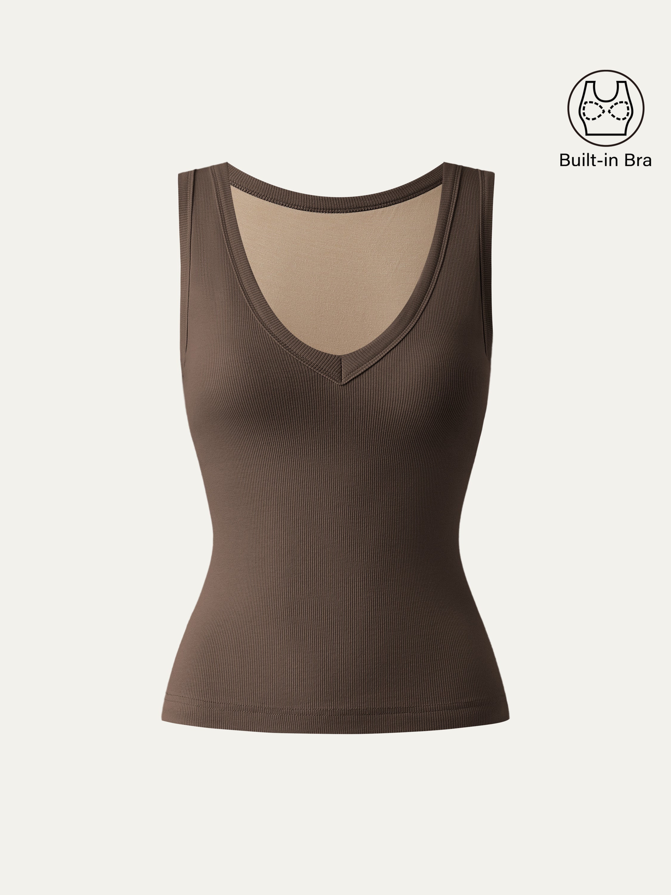 Stretchy V-neck Cotton New Airy Bra Tank