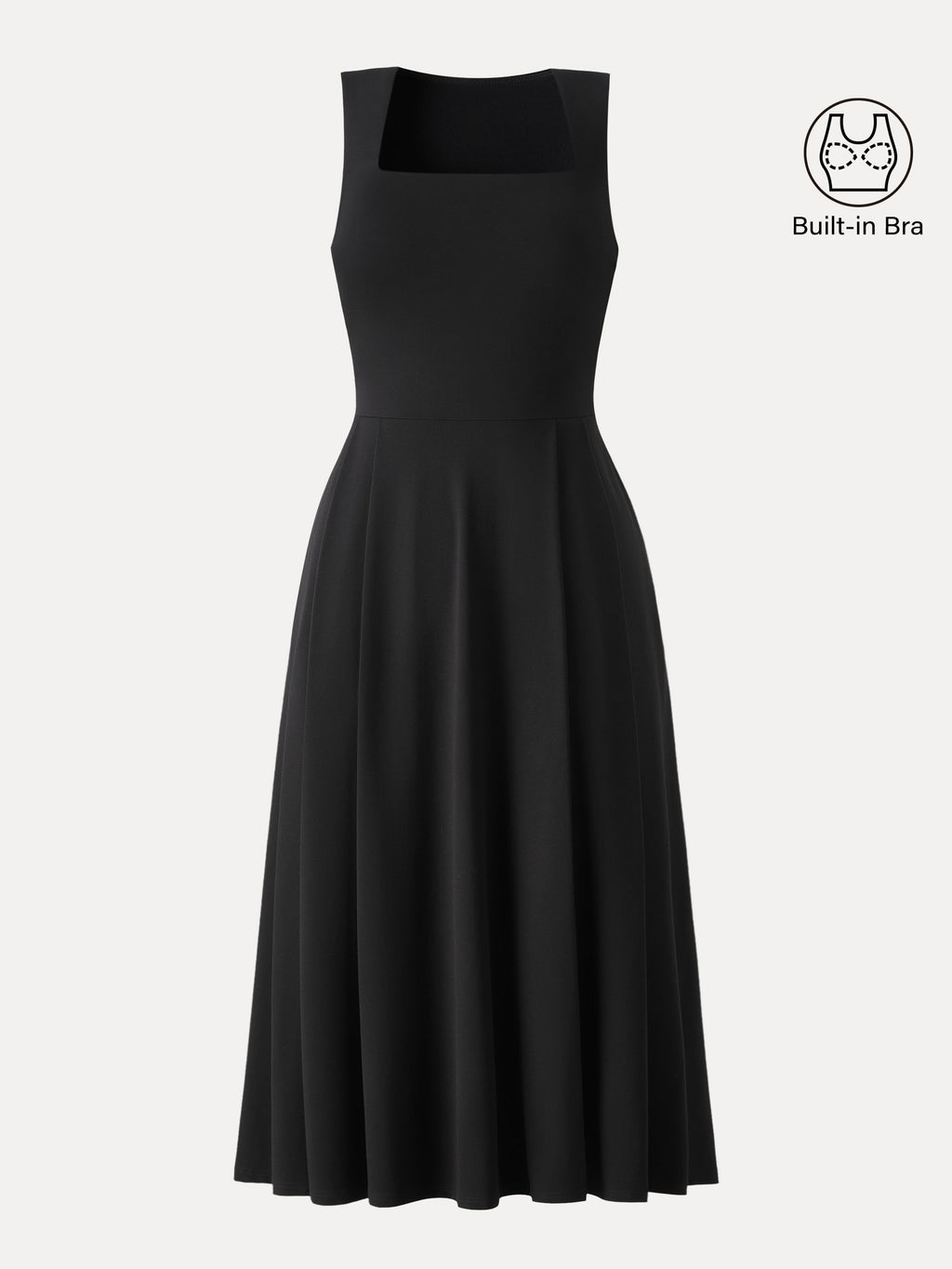 The Anytime Little Black Bra Dress with Pockets