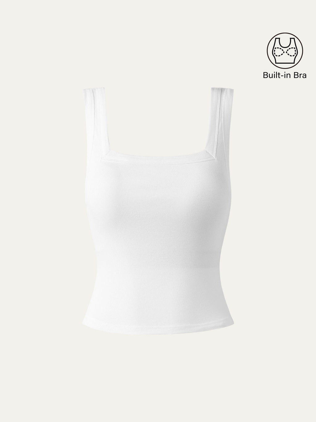 Slinky Square Open-Back Bra Tank Top
