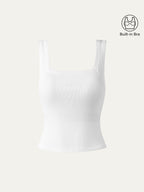 Slinky Square Open-Back Bra Tank Top
