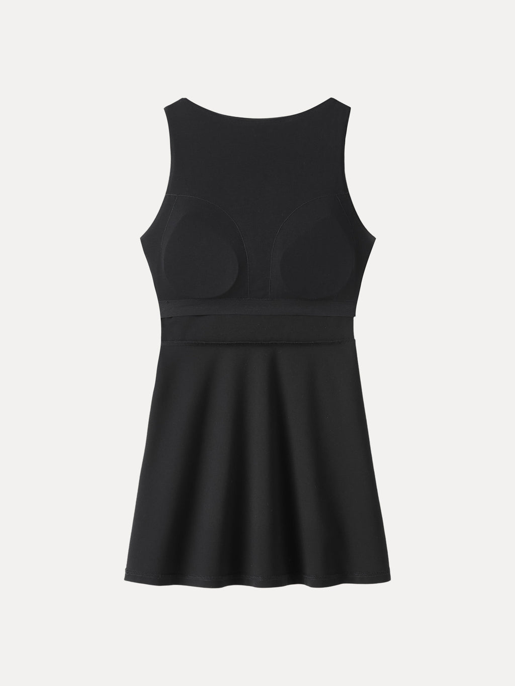 Classy Boatneck Fit-and-Flare Mini Bra Dress