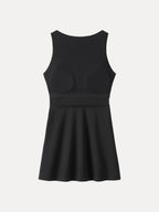 Classy Boatneck Fit-and-Flare Mini Bra Dress