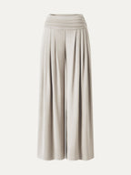 Sandwashed Super Flowy Tucked Palazzo Pant with Pockets