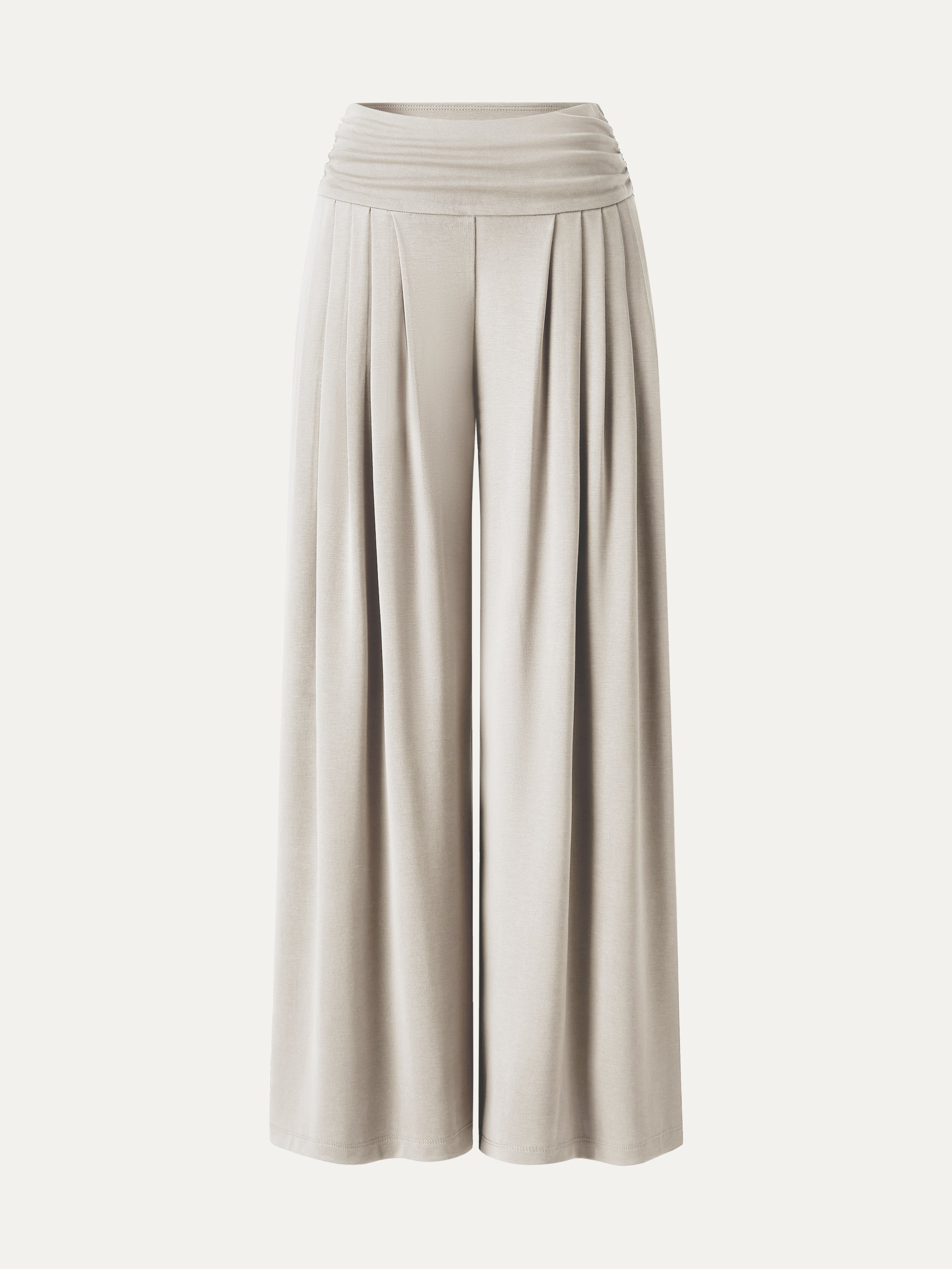 Sandwashed Super Flowy Tucked Palazzo Pant with Pockets
