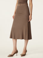 Breezy Pull-on Mermaid Midi Skirt