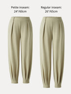 Stretch Linen-Like Wrinkle-Resistant Tapered Pant