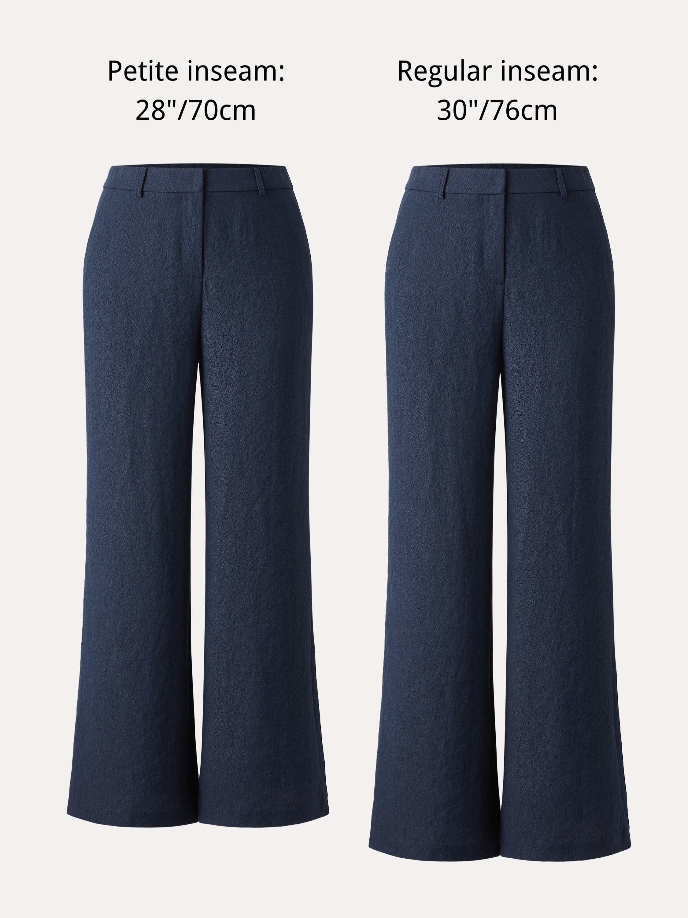 European Linen Mid Rise Flared Pant with Pockets