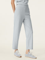 2Pcs Set Crewneck Tucked Tee & Mid Rise Tapered Pant with Pockets