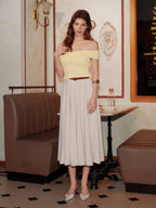 Lyocell Blend Volume Skirt with Pockets