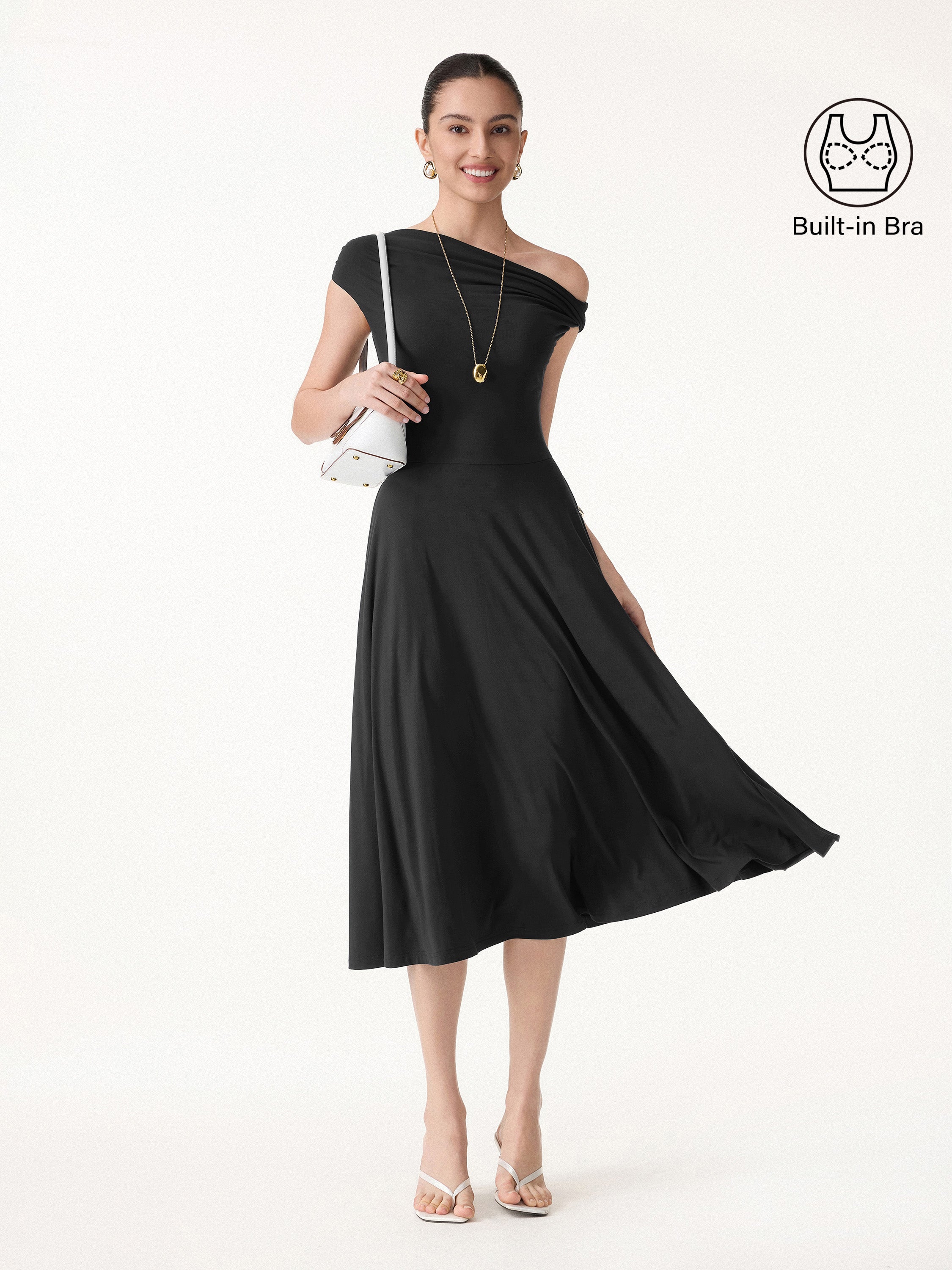 SkinKiss Multi-Wear Midi Bra Dress with Pockets