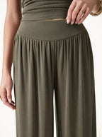 2Pcs Set Open Back Bra Top & Balloon Pants with Pockets