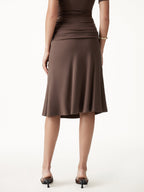 CoolTouch Ruched Midi Mermaid Skirt