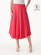 CoolTouch Midi Circle Flare Skirt with Pockets