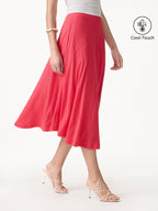 CoolTouch Midi Circle Flare Skirt with Pockets