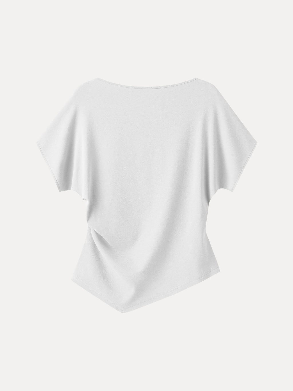 Cotton Lyocell Boatneck Angled Summer Tee