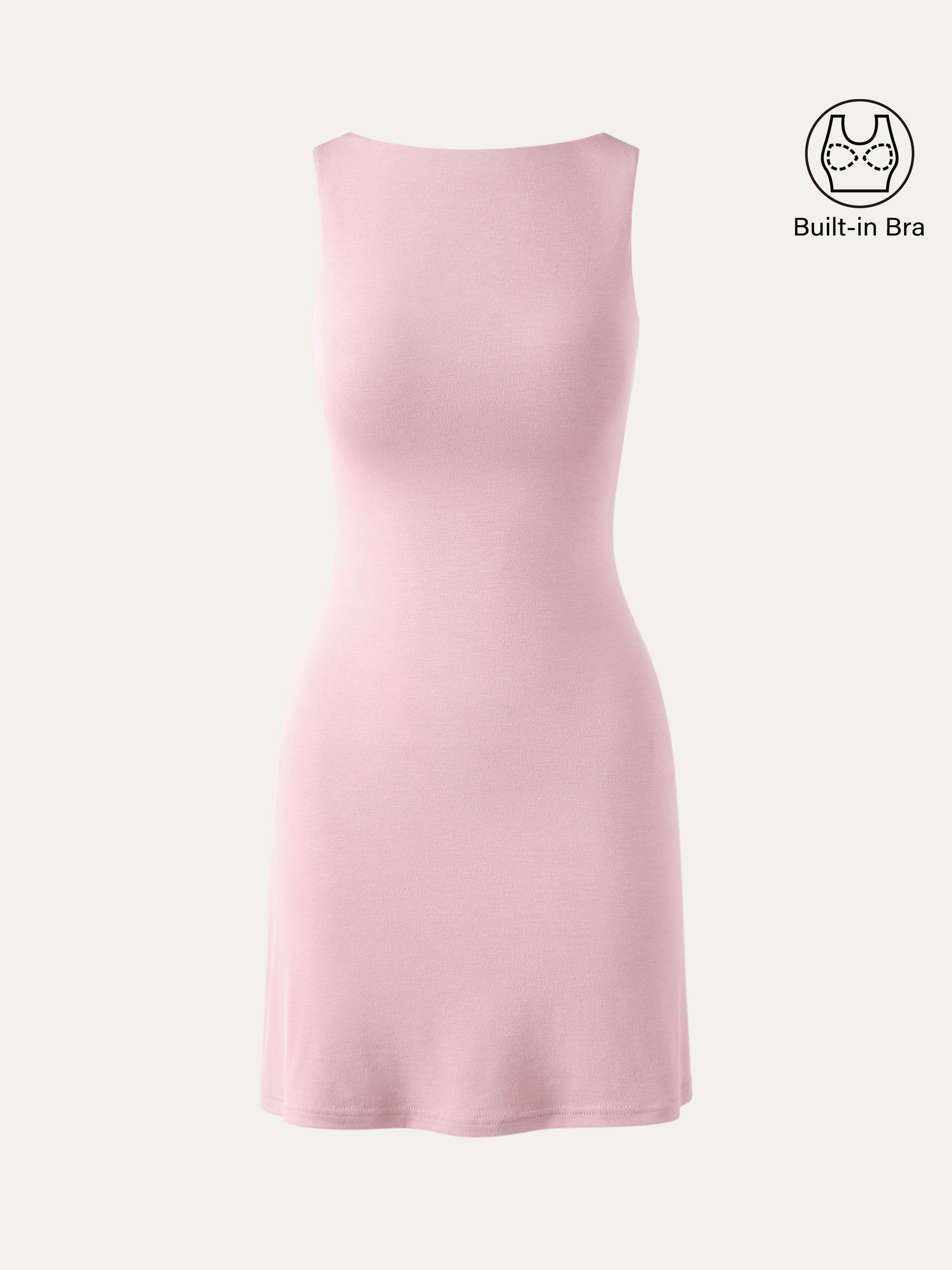 Cooling Open Back Bandless Bra Mini Dress