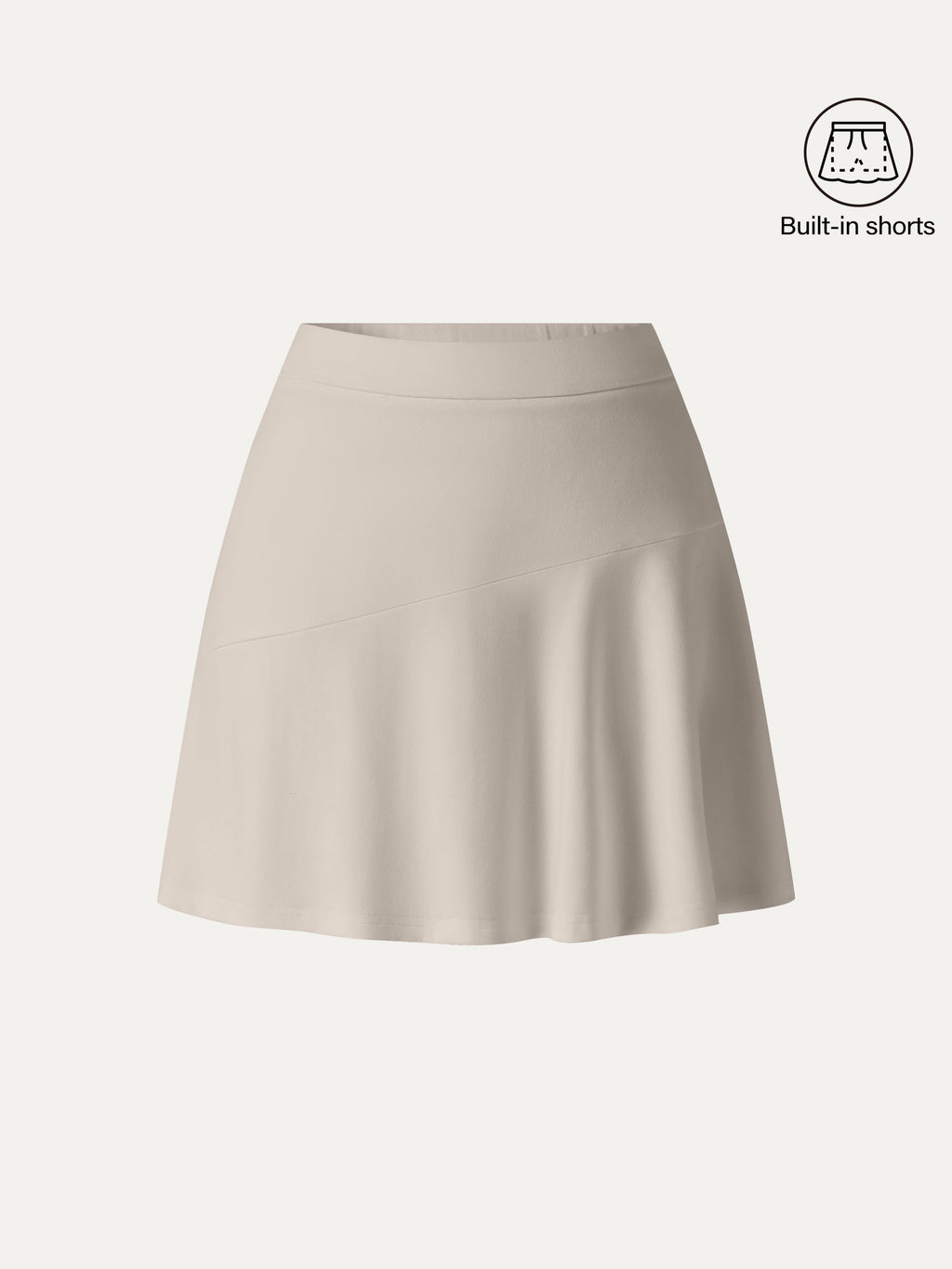 Stretch Ponte Mid Rise Pull-on Skirt