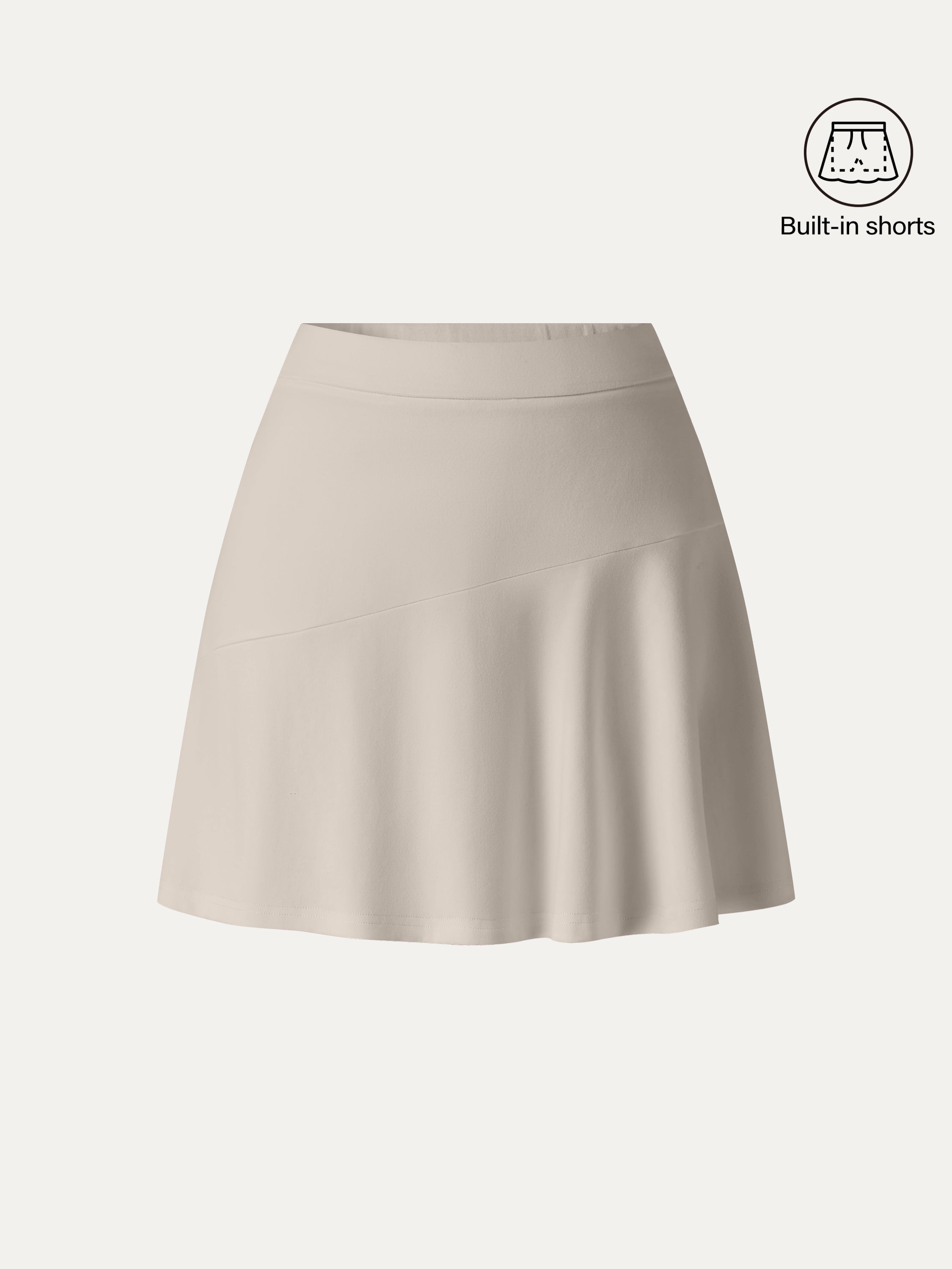 Stretch Ponte Mid Rise Pull-on Skirt