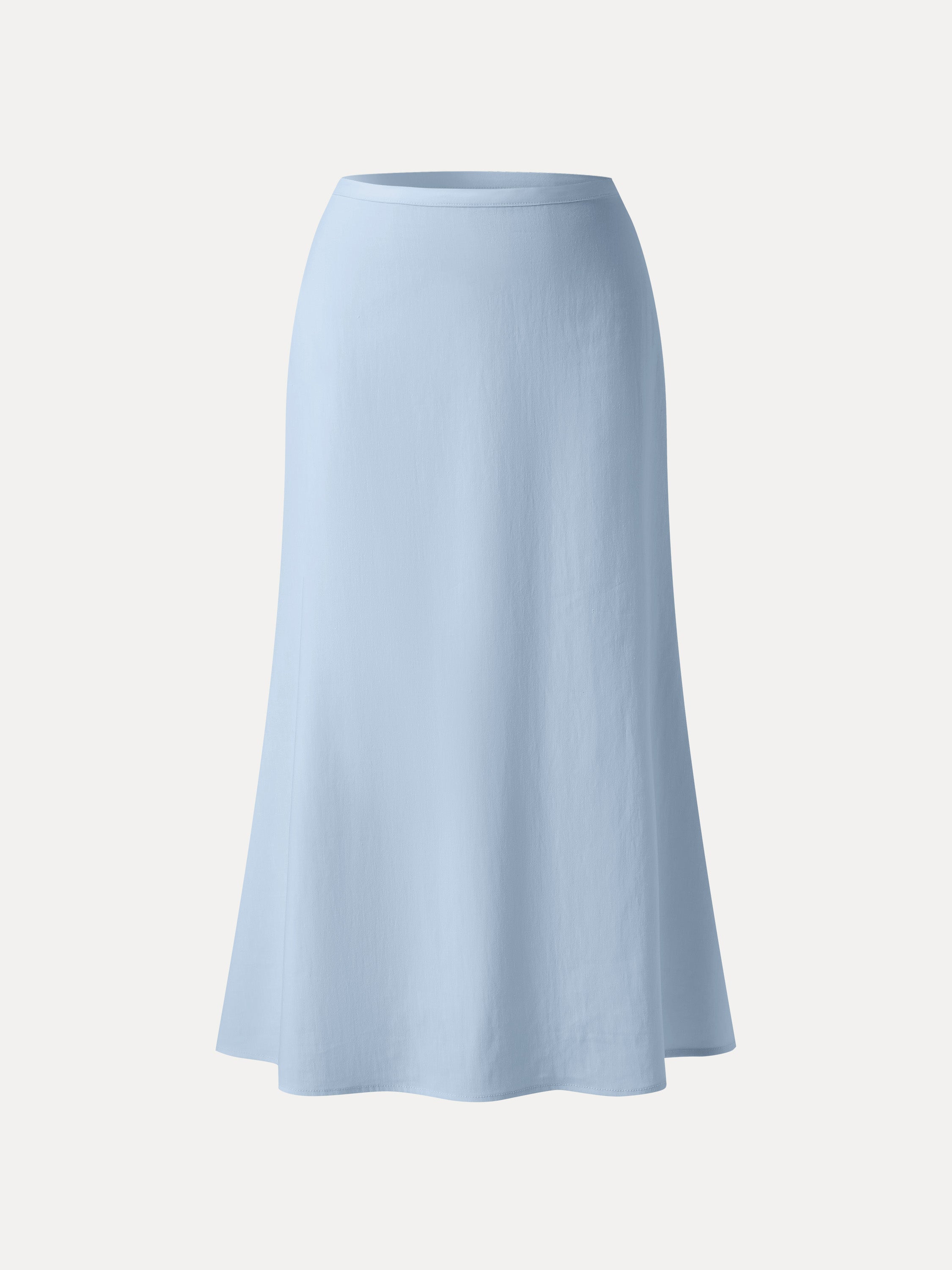 Lyocell-Linen Blend Maxi Flared Pull-On Skirt