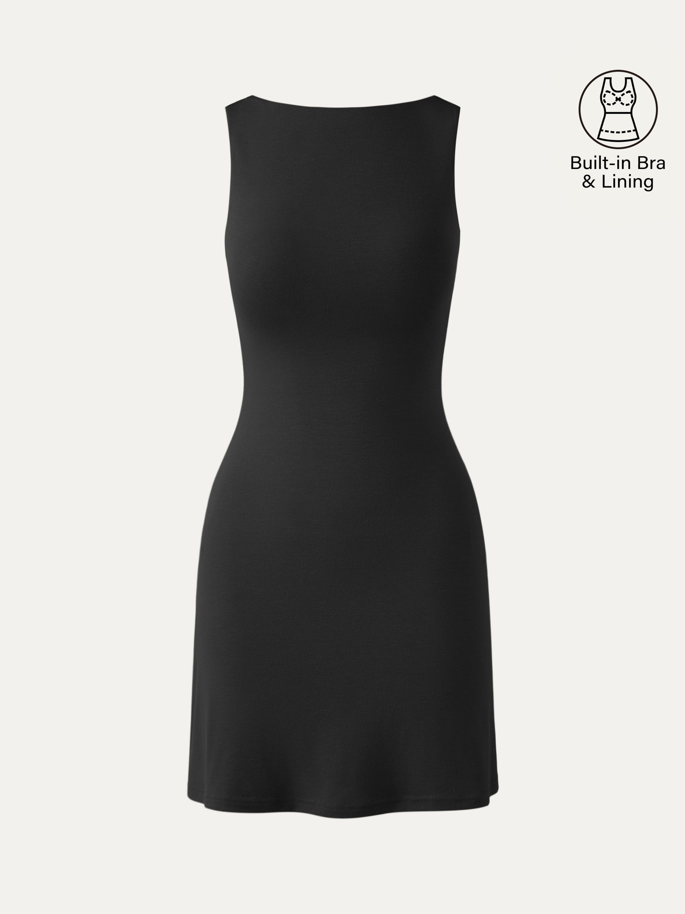 Cooling Open Back Bandless Bra Mini Dress