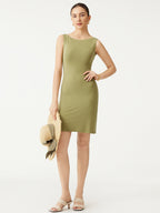 Cooling Open Back Bandless Bra Mini Dress
