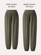 Sandwashed Modal Ultra-Soft High Rise Balloon Pants with Pockets