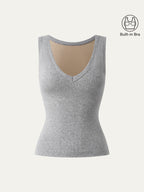 Stretchy V-neck Cotton New Airy Bra Tank