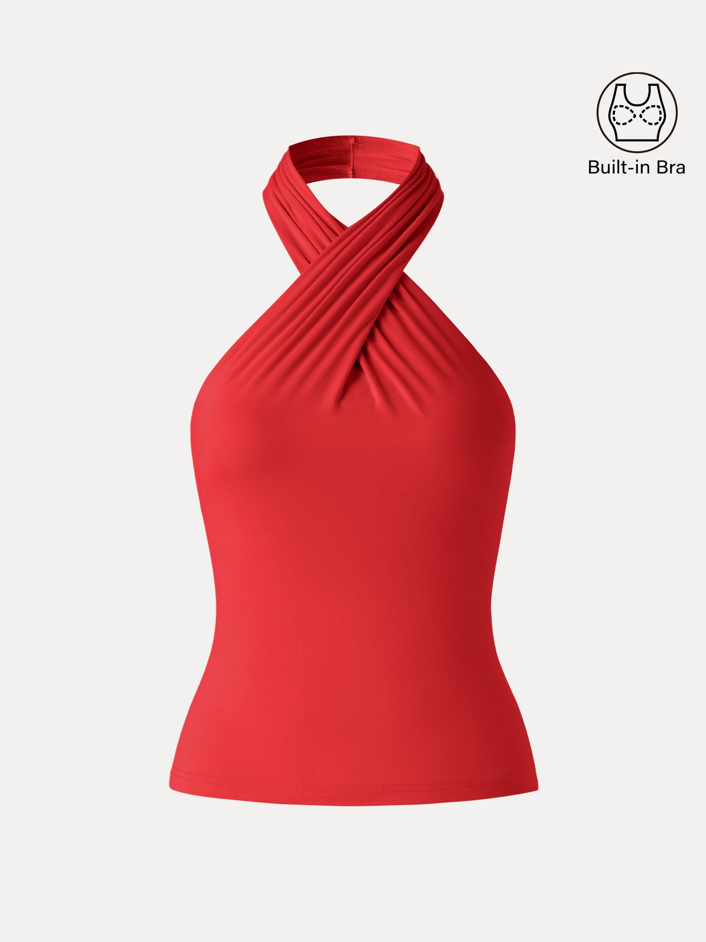 Criss Cross Halter Neck Going-Out Bra Top