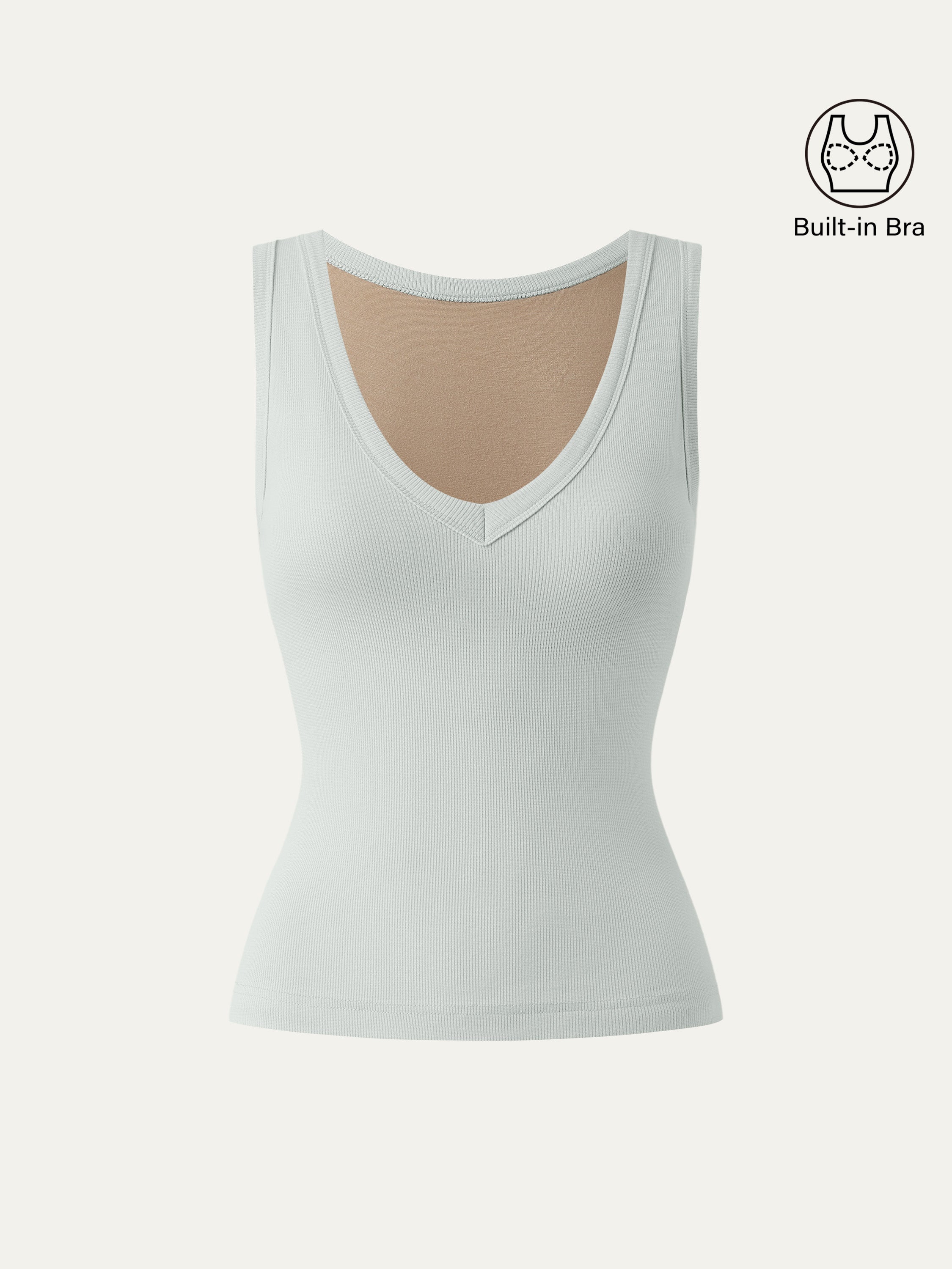Stretchy V-neck Cotton New Airy Bra Tank