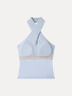 Criss Cross Halter Neck Going-Out Bra Top