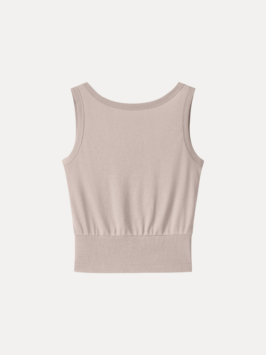 Cotton-Linen Blend Reversible Boatneck Low Back Top