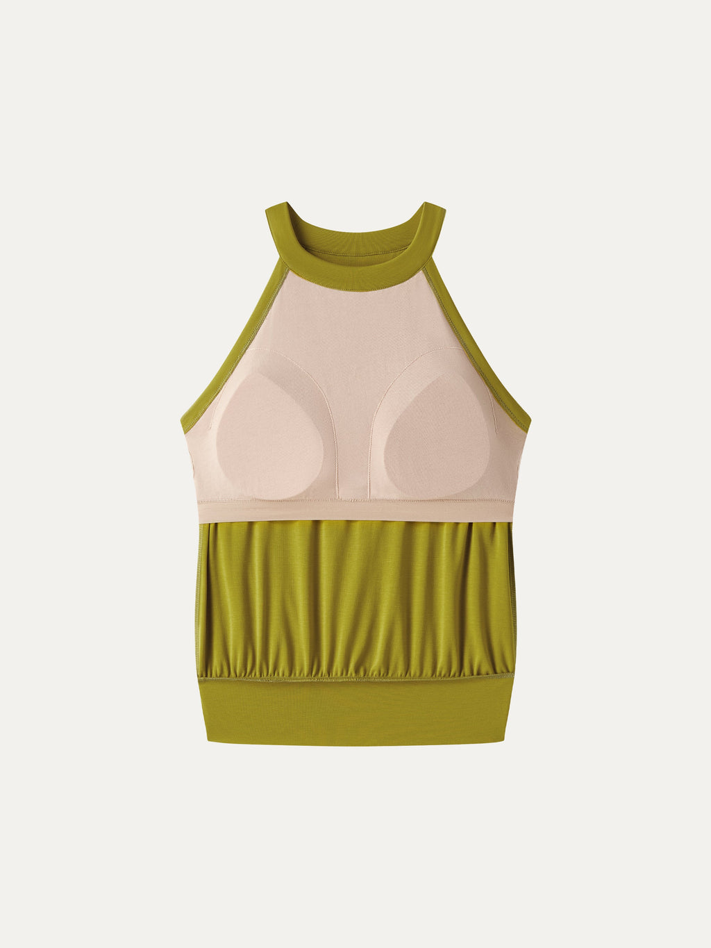 Halter Neck Banded Hem Bra Tank