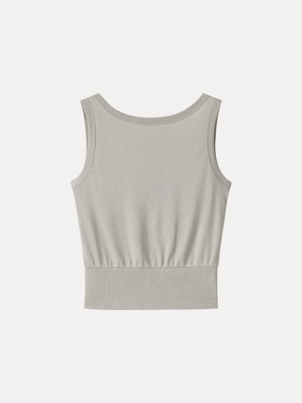 Cotton-Linen Blend Reversible Boatneck Low Back Top