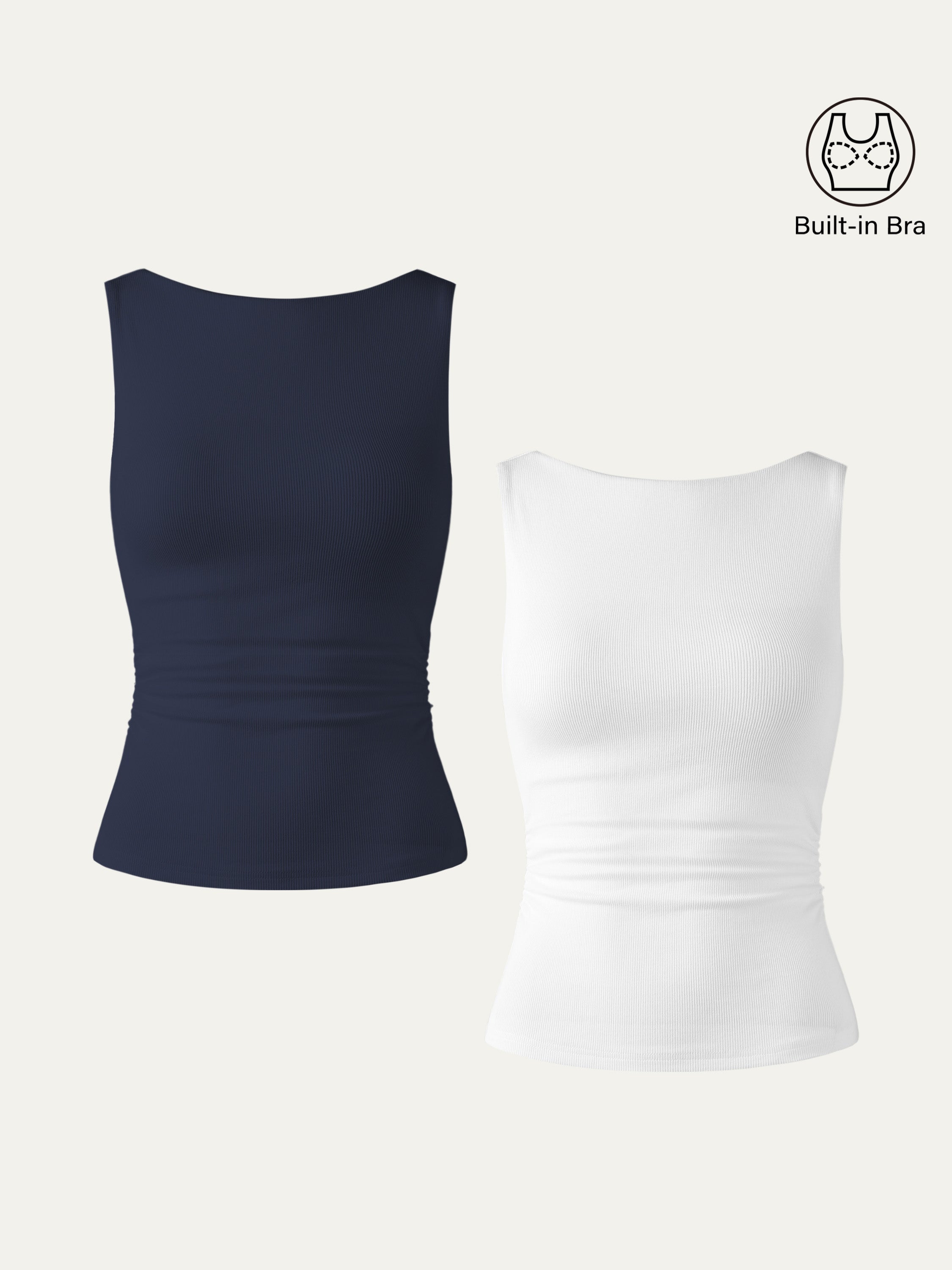 Elastic Open Back Bra Tank