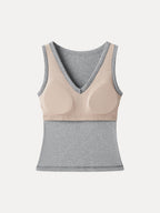 Stretchy V-neck Cotton New Airy Bra Tank