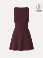 Classy Boatneck Fit-and-Flare Mini Bra Dress