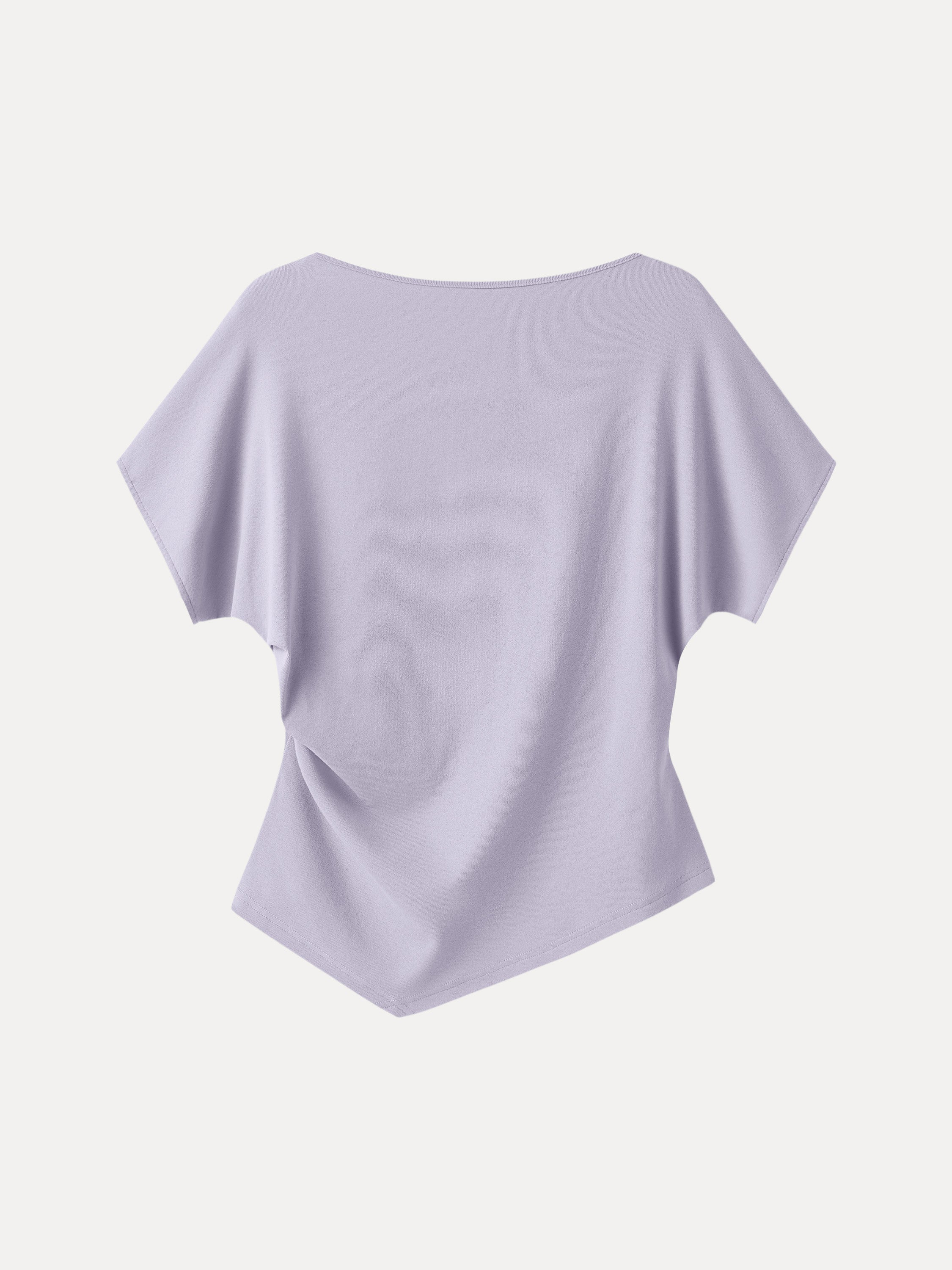 Cotton Lyocell Boatneck Angled Summer Tee