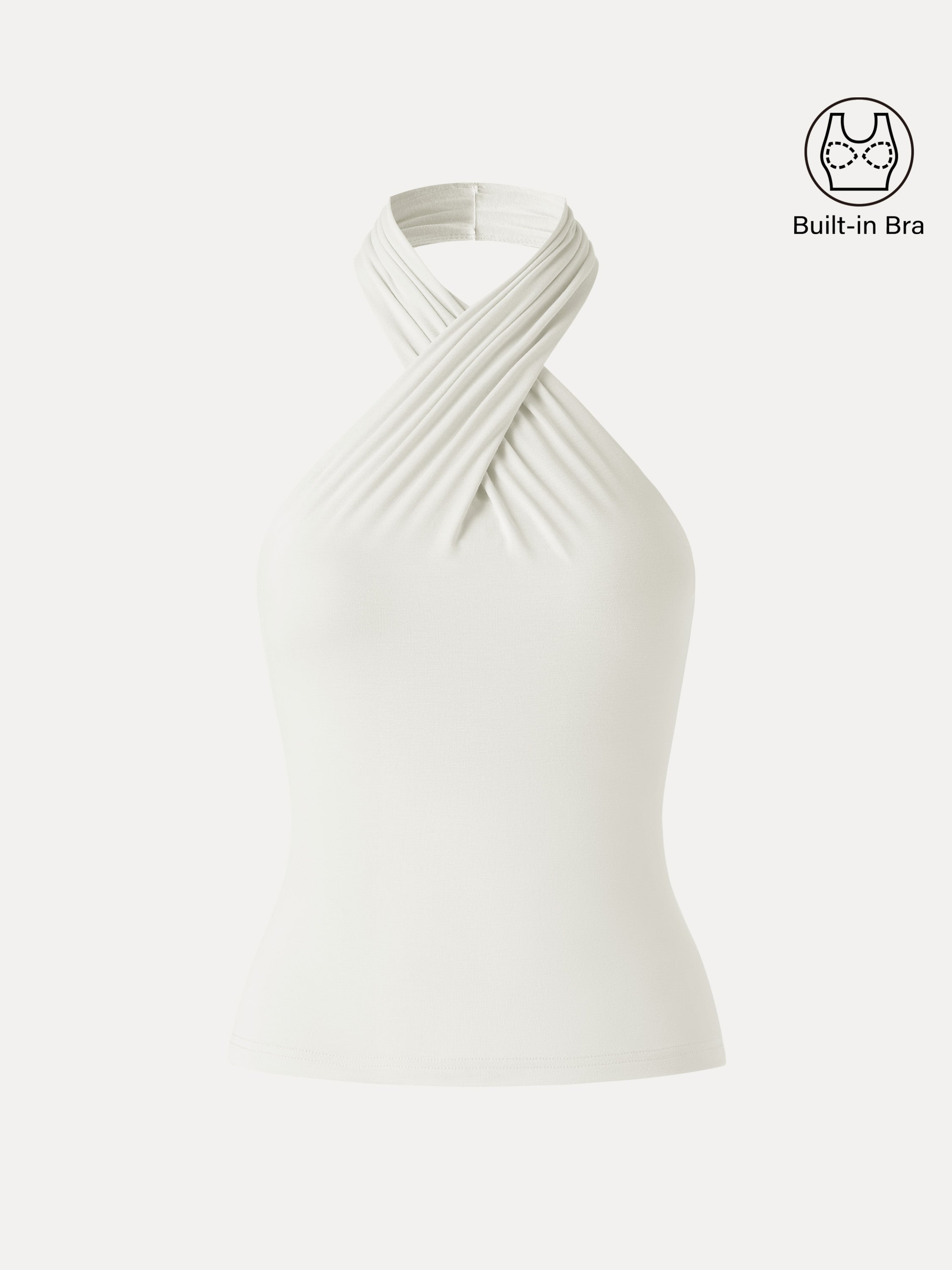 Criss Cross Halter Neck Going-Out Bra Top