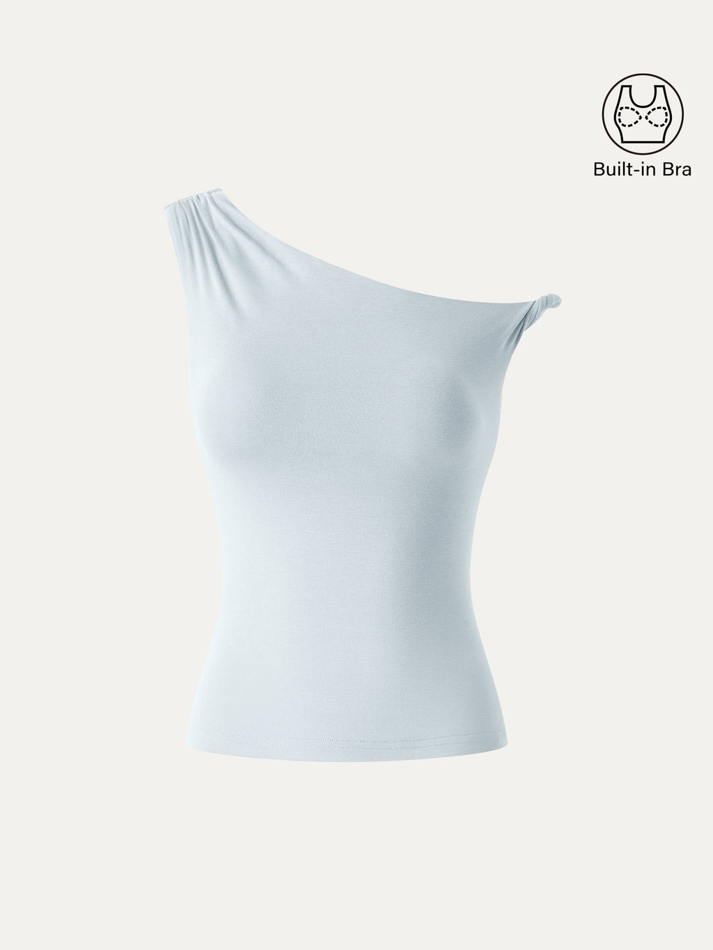 CoolTouch Asymmetrical Shoulder Bra Top