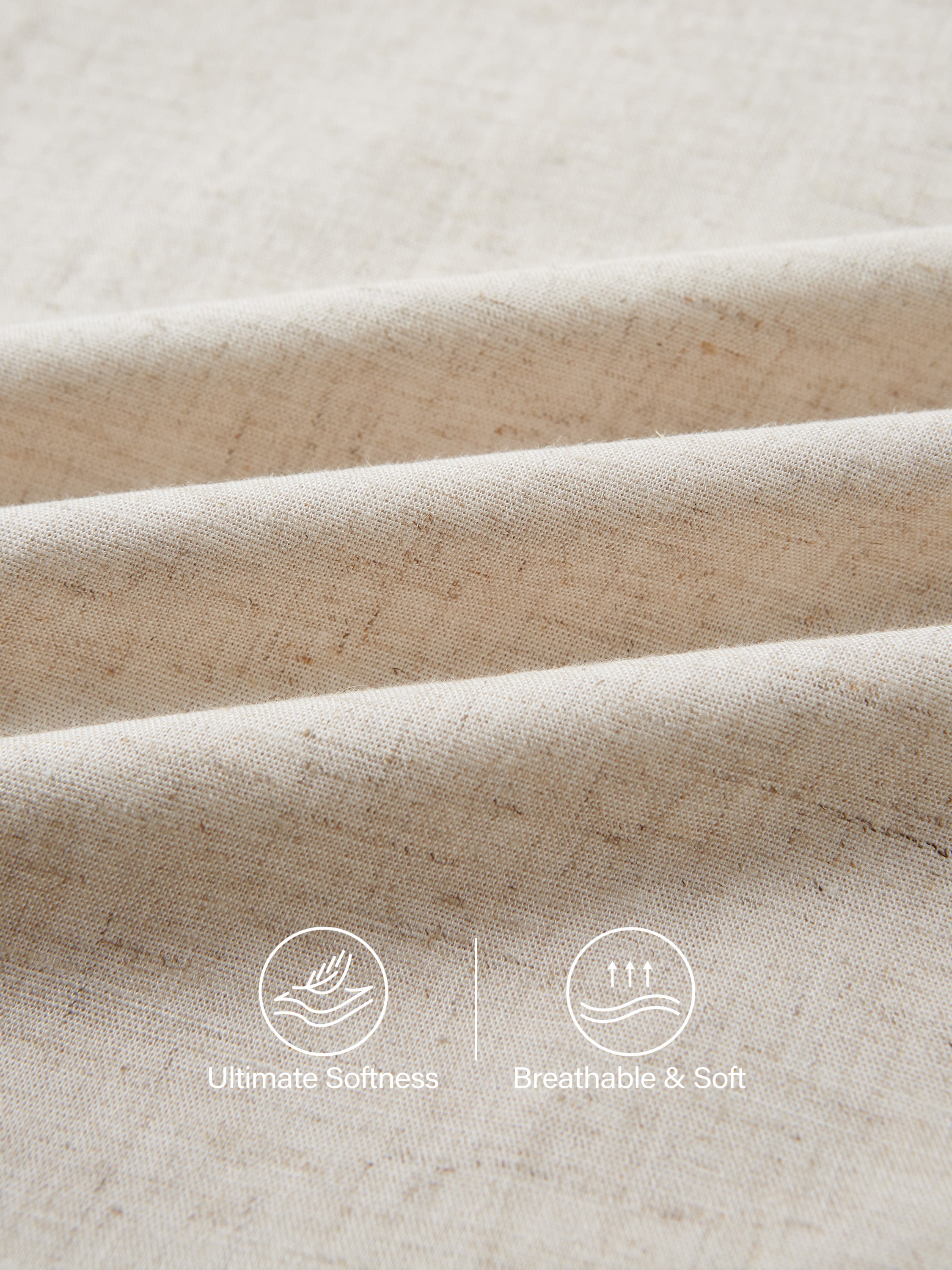 European Linen Smocked Waist Skirt with Pockets