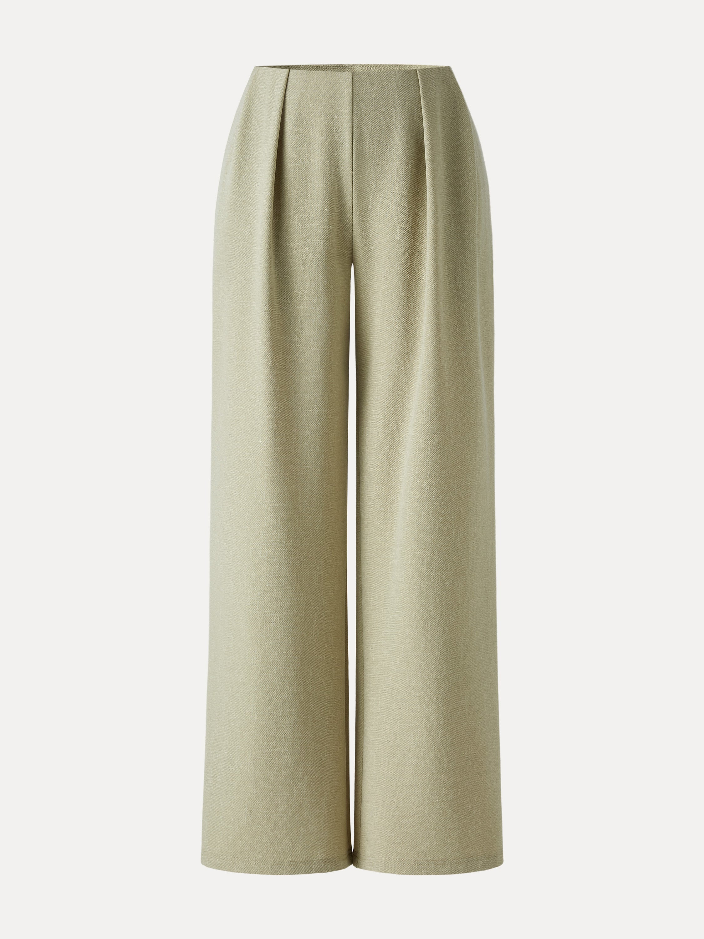 Airy Stretch Linen Wide Flare Pant with Pockets