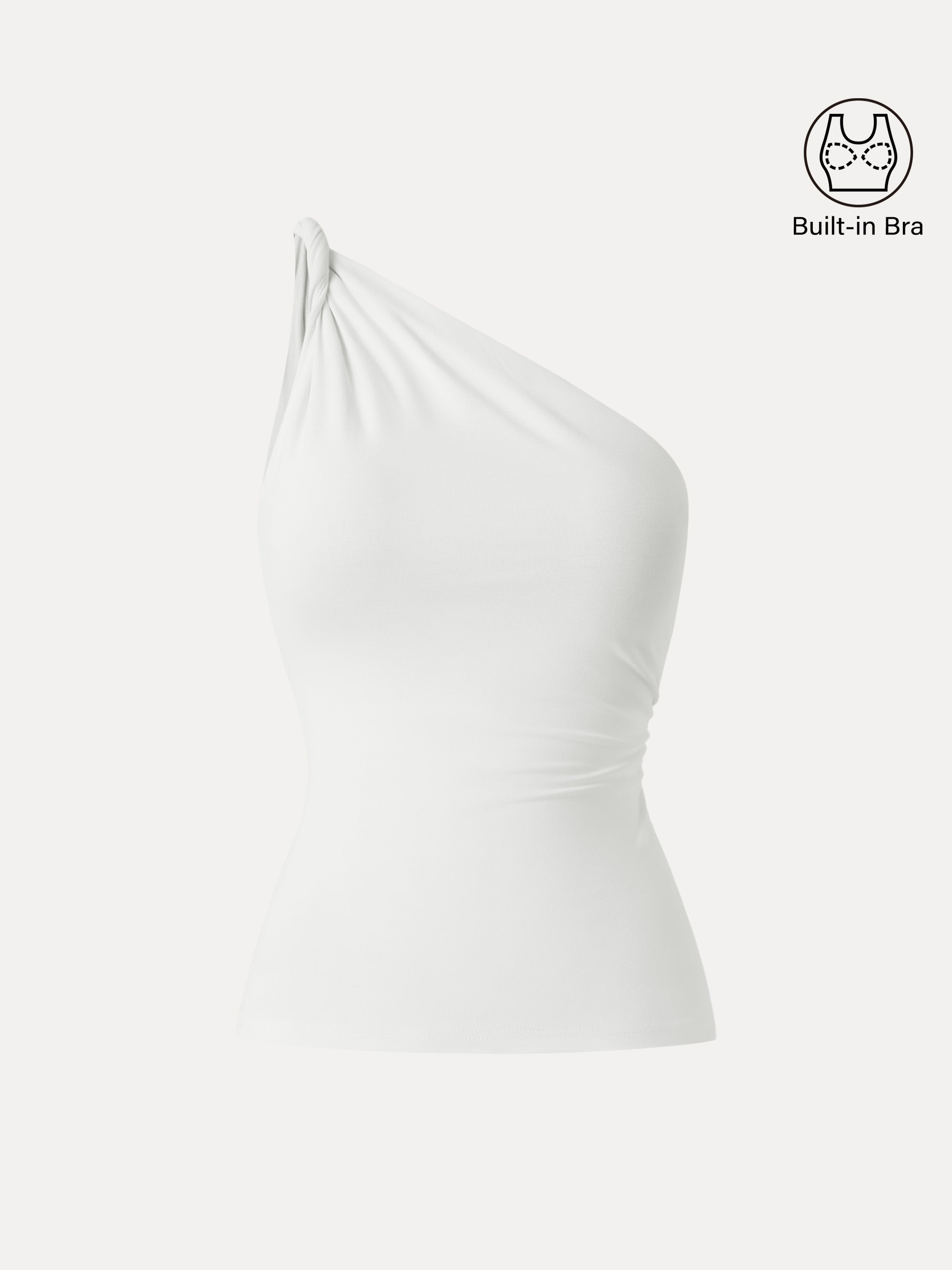 One Shoulder Twisted Bra Tank