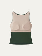 Stretch Cotton Boatneck Bra Tank